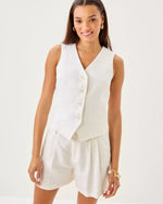 DEWEY LINEN SHORT RESORT WHITE