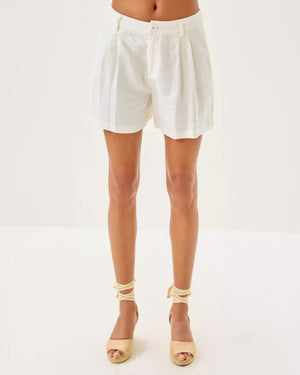 DEWEY LINEN SHORT RESORT WHITE