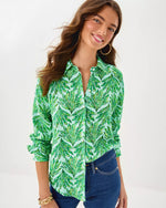 SEA VIEW BUTTON DOWN KITTS GREEN SHADY BABE