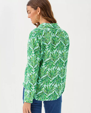 SEA VIEW BUTTON DOWN KITTS GREEN SHADY BABE