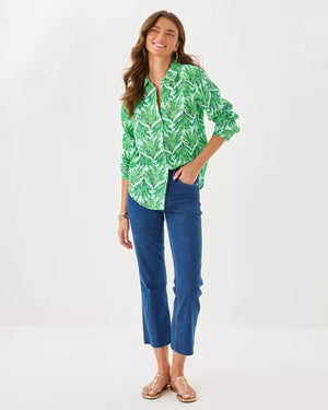 SEA VIEW BUTTON DOWN KITTS GREEN SHADY BABE