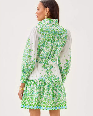 DRENA DRESS RESORT WHITE SOL MATES ENGINEERED