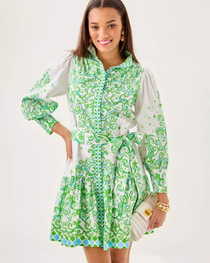 DRENA DRESS RESORT WHITE SOL MATES ENGINEERED