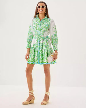 DRENA DRESS RESORT WHITE SOL MATES ENGINEERED