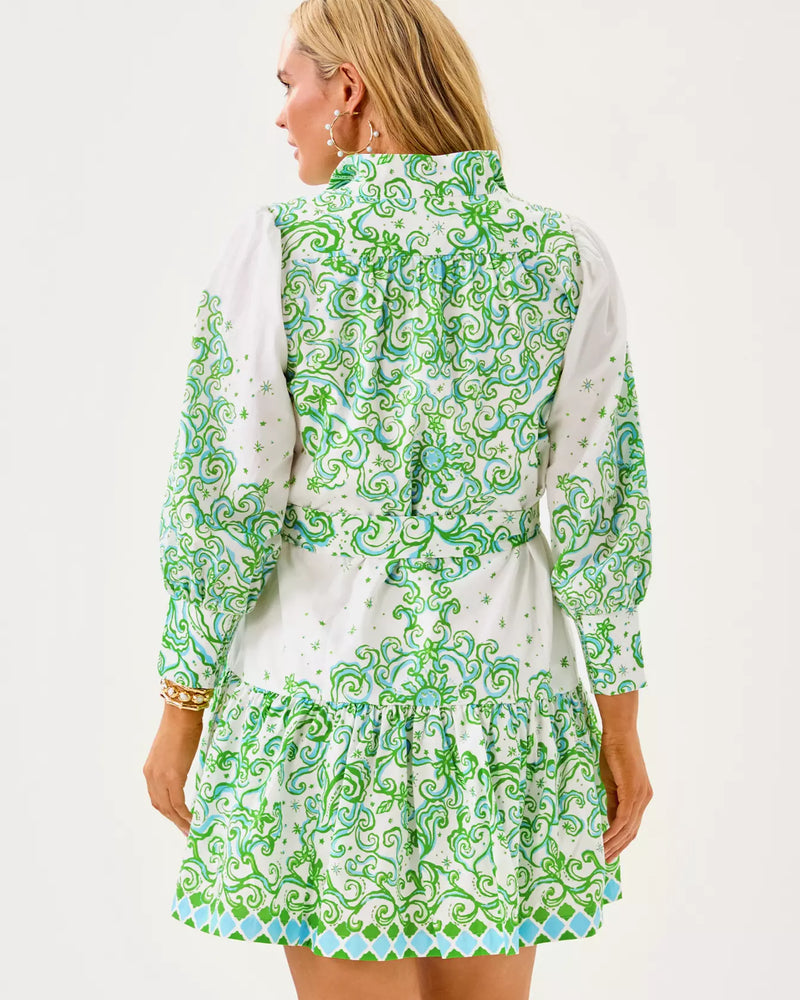DRENA DRESS RESORT WHITE SOL MATES ENGINEERED