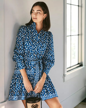 DRENA DRESS STARLIGHT NAVY YOURE AN ANIMAL ENGINEERED WOVEN DRESS