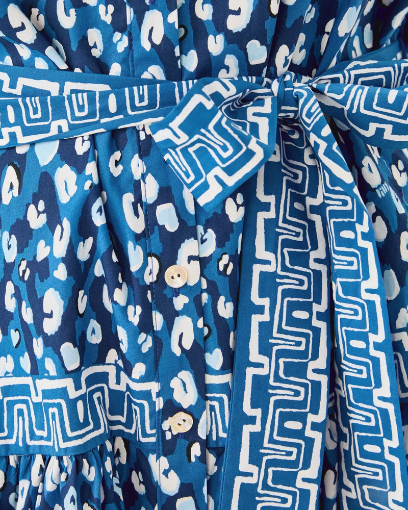DRENA DRESS STARLIGHT NAVY YOURE AN ANIMAL ENGINEERED WOVEN DRESS