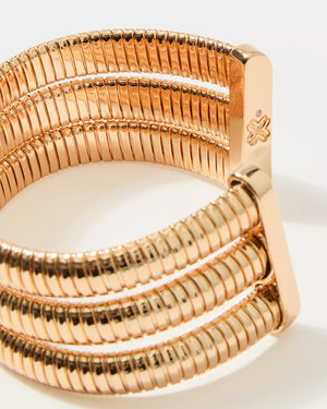 CHEVS KISS CUFF BRACELET GOLD METALLIC