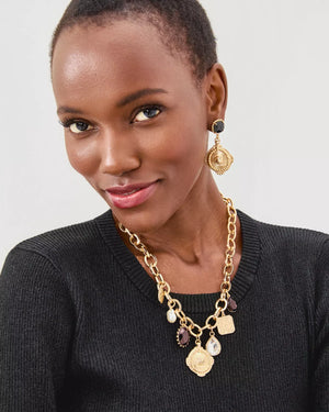 SUNSET SHADOWS CHARM NECKLACE NOIR