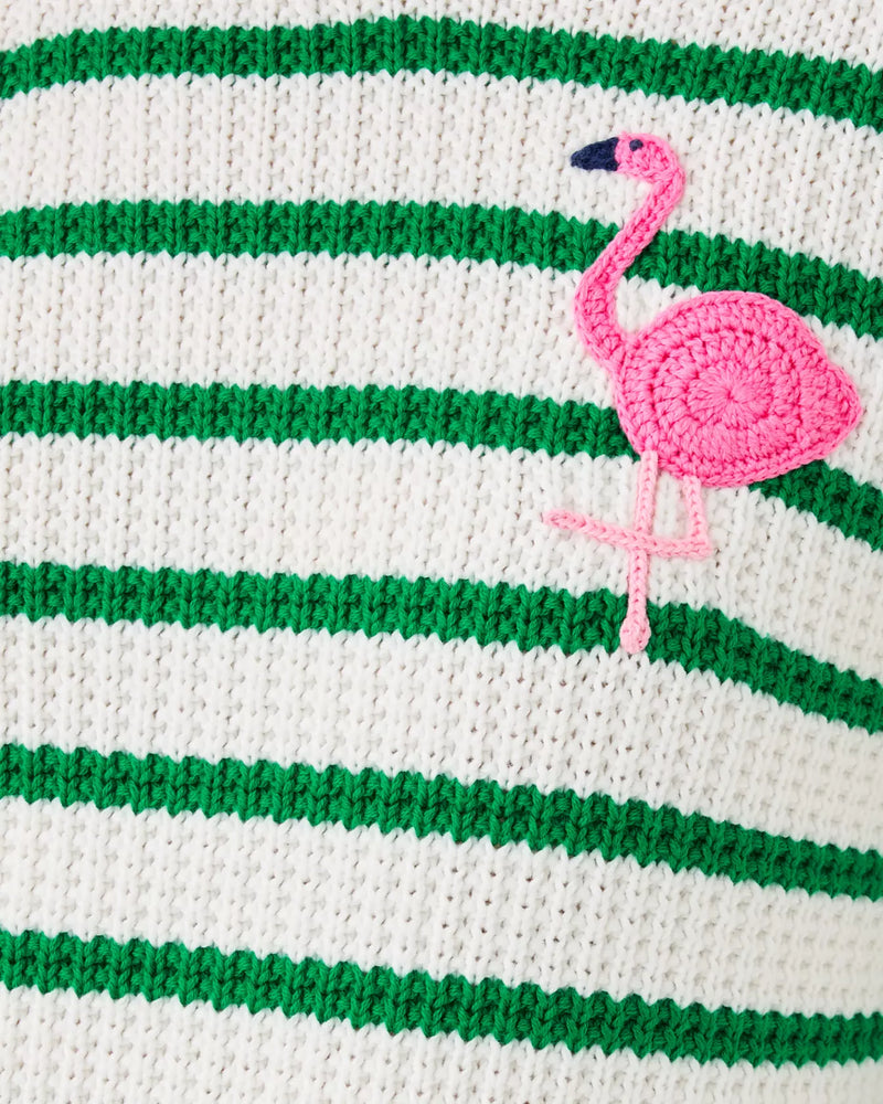 JOVIENNE SWEATER COCONUT SHINE BRIGHT STRIPE