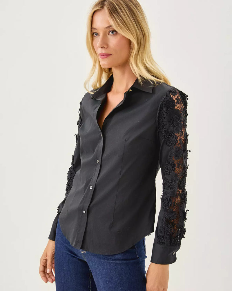 THE LACE LILLY SHIRT NOIR