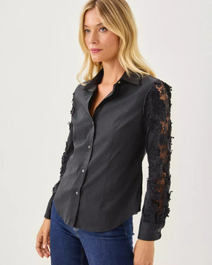 THE LACE LILLY SHIRT NOIR