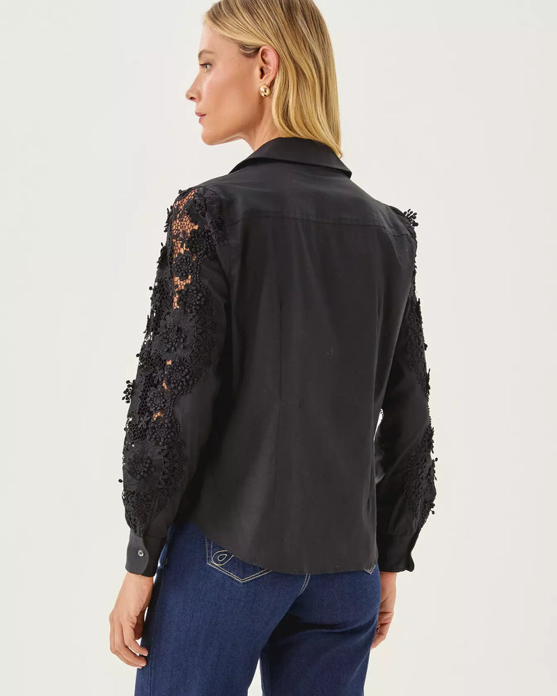 THE LACE LILLY SHIRT NOIR