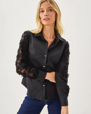 THE LACE LILLY SHIRT NOIR