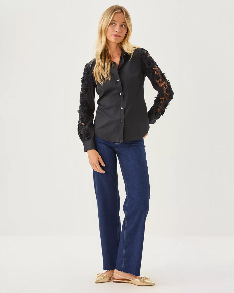 THE LACE LILLY SHIRT NOIR