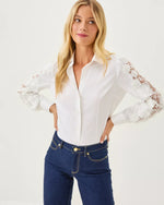 THE LACE LILLY SHIRT RESORT WHITE