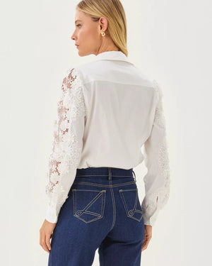 THE LACE LILLY SHIRT RESORT WHITE