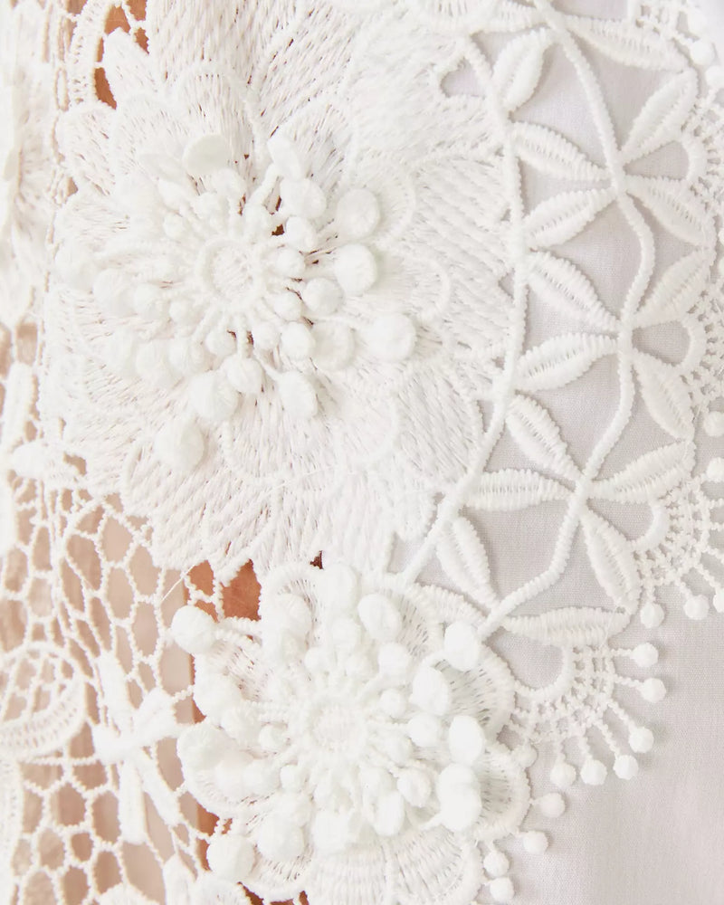 THE LACE LILLY SHIRT RESORT WHITE