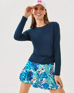 HESTON LONG SLEEVE TEE UP LOW TIDE NAVY
