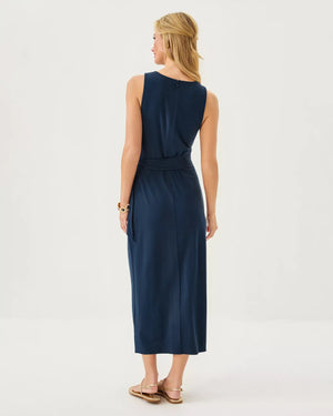 ESTELA MIDI DRESS LOW TIDE NAVY