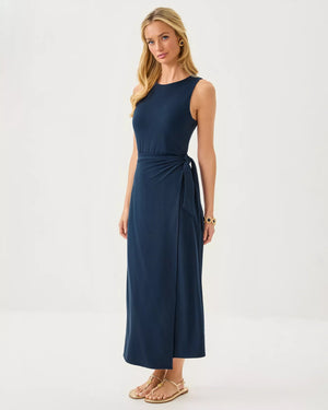 ESTELA MIDI DRESS LOW TIDE NAVY