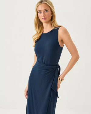 ESTELA MIDI DRESS LOW TIDE NAVY