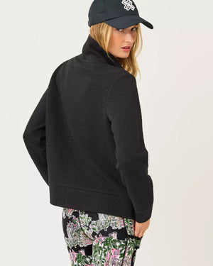 ELENI ZIP-UP NOIR BUTTERFLY QUILTED KNIT