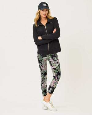ELENI ZIP-UP NOIR BUTTERFLY QUILTED KNIT
