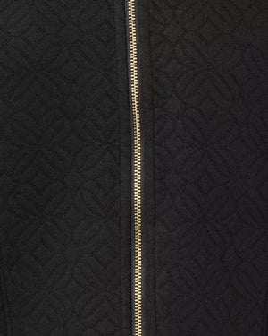 ELENI ZIP-UP NOIR BUTTERFLY QUILTED KNIT