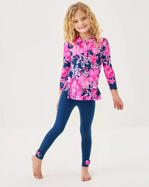 GIRLS PENELOPE TUNIC & LEGGING STARLIGHT NAVY ONCE AND FLORAL