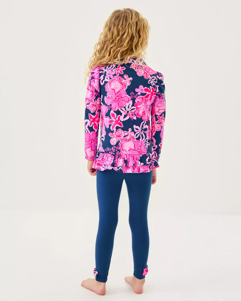 GIRLS PENELOPE TUNIC & LEGGING STARLIGHT NAVY ONCE AND FLORAL