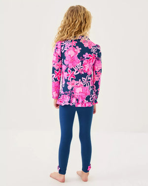 GIRLS PENELOPE TUNIC & LEGGING STARLIGHT NAVY ONCE AND FLORAL