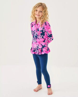 GIRLS PENELOPE TUNIC & LEGGING STARLIGHT NAVY ONCE AND FLORAL