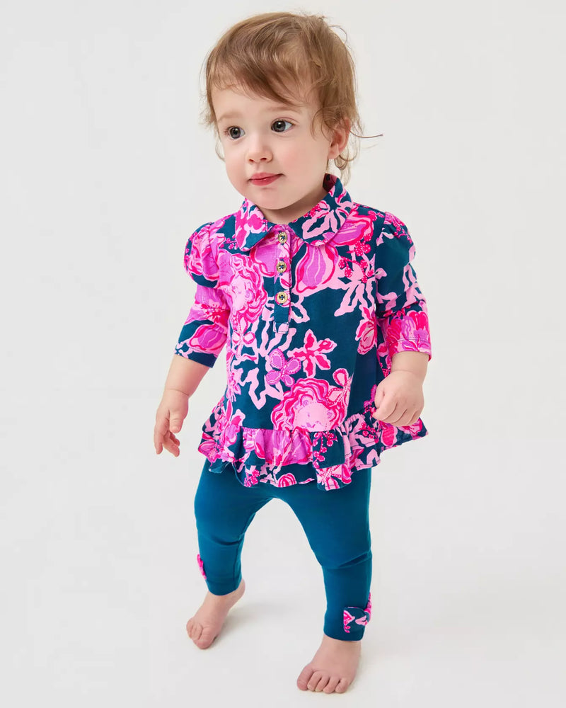 MAGS INFANT TUNIC & LEGGING STARLIGHT NAVY ONCE AND FLORAL