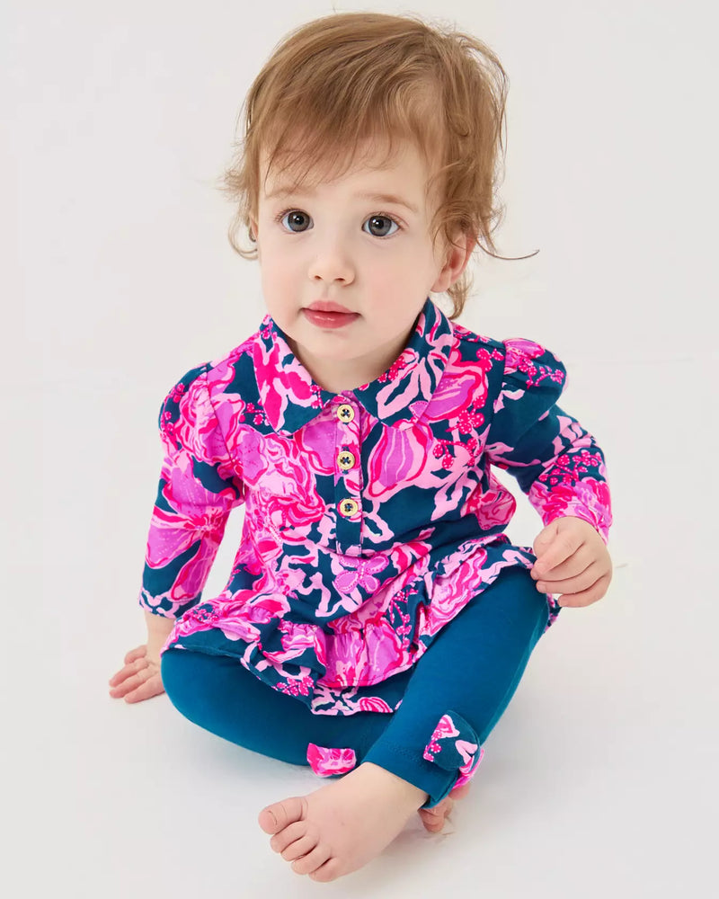 MAGS INFANT TUNIC & LEGGING STARLIGHT NAVY ONCE AND FLORAL