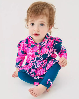 MAGS INFANT TUNIC & LEGGING STARLIGHT NAVY ONCE AND FLORAL