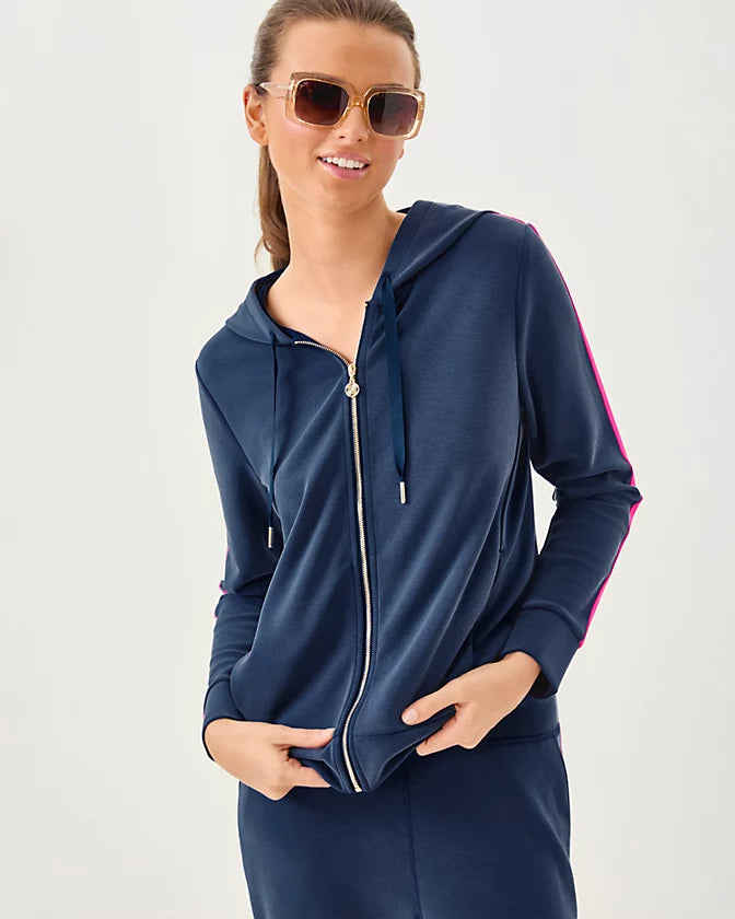 FENELLA ZIP-UP HOODIE UPF LOW TIDE NAVY