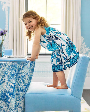 GIRLS LITTLE LILLY CLASSIC SHIFT COCONUT SWAYIN IN THE BREEZE ENGINEERED