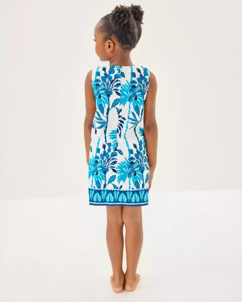 GIRLS LITTLE LILLY CLASSIC SHIFT COCONUT SWAYIN IN THE BREEZE ENGINEERED