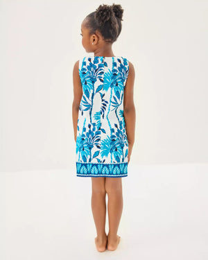 GIRLS LITTLE LILLY CLASSIC SHIFT COCONUT SWAYIN IN THE BREEZE ENGINEERED