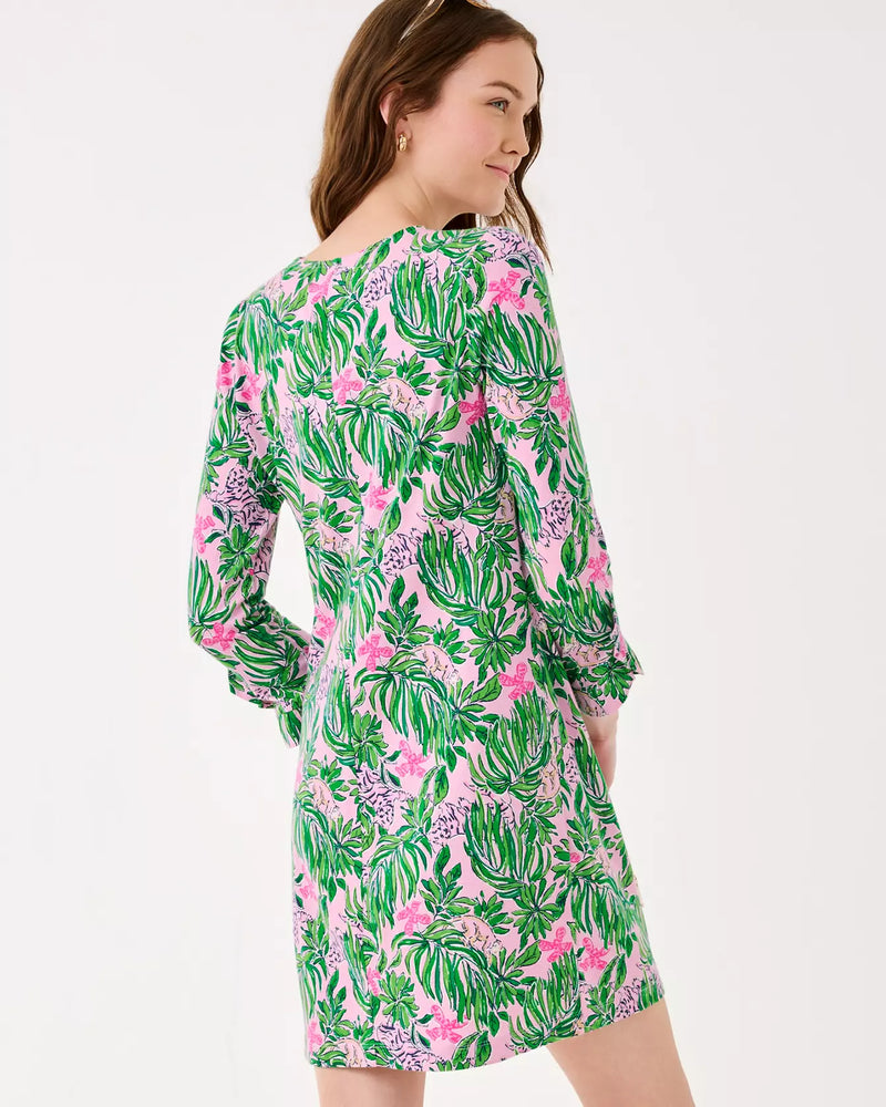 NICHOLE DRESS CONCH SHELL PINK ROARING WITH JOY