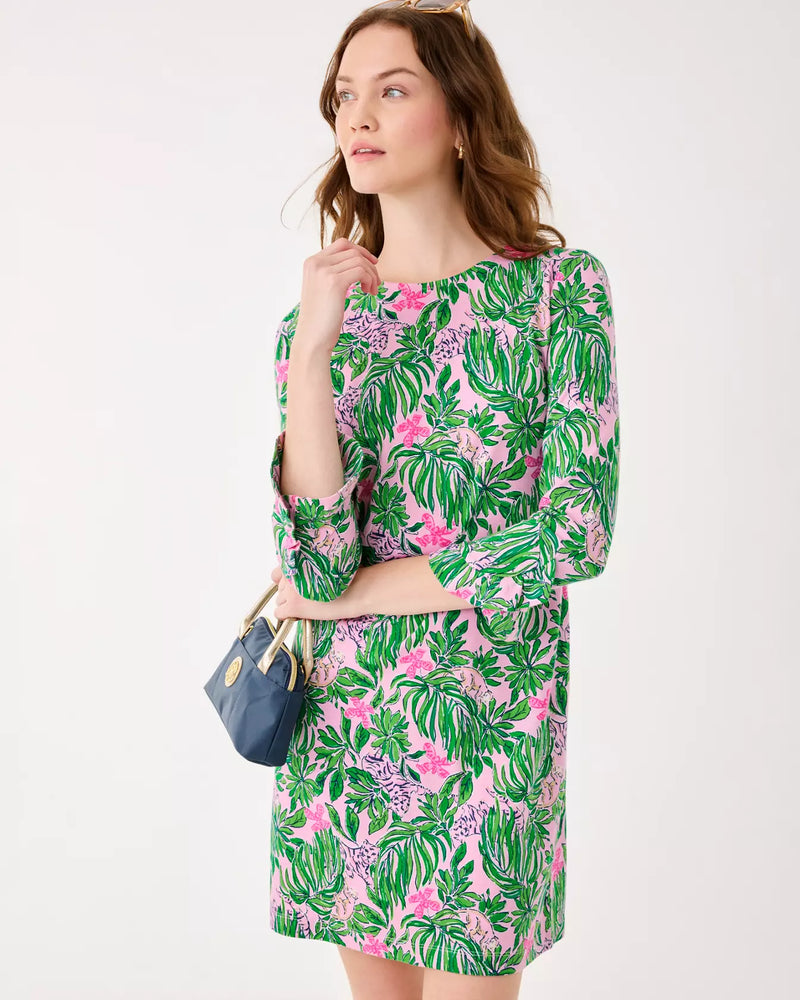 NICHOLE DRESS CONCH SHELL PINK ROARING WITH JOY