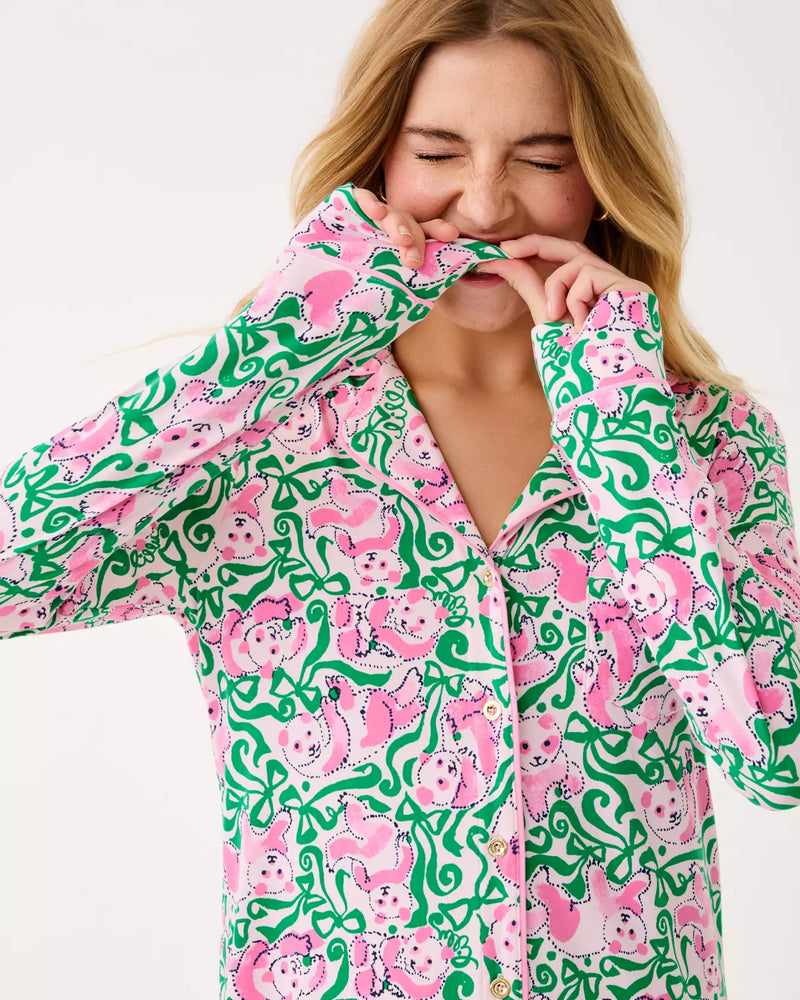 BRONA PJ SLEEPDRESS PINK QUARTZ PANDA N BOWS