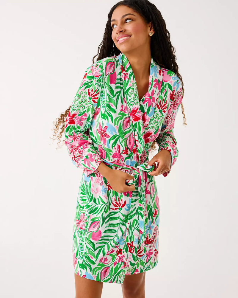 JANINE PJ ROBE MULTI GLOWING GARDENS