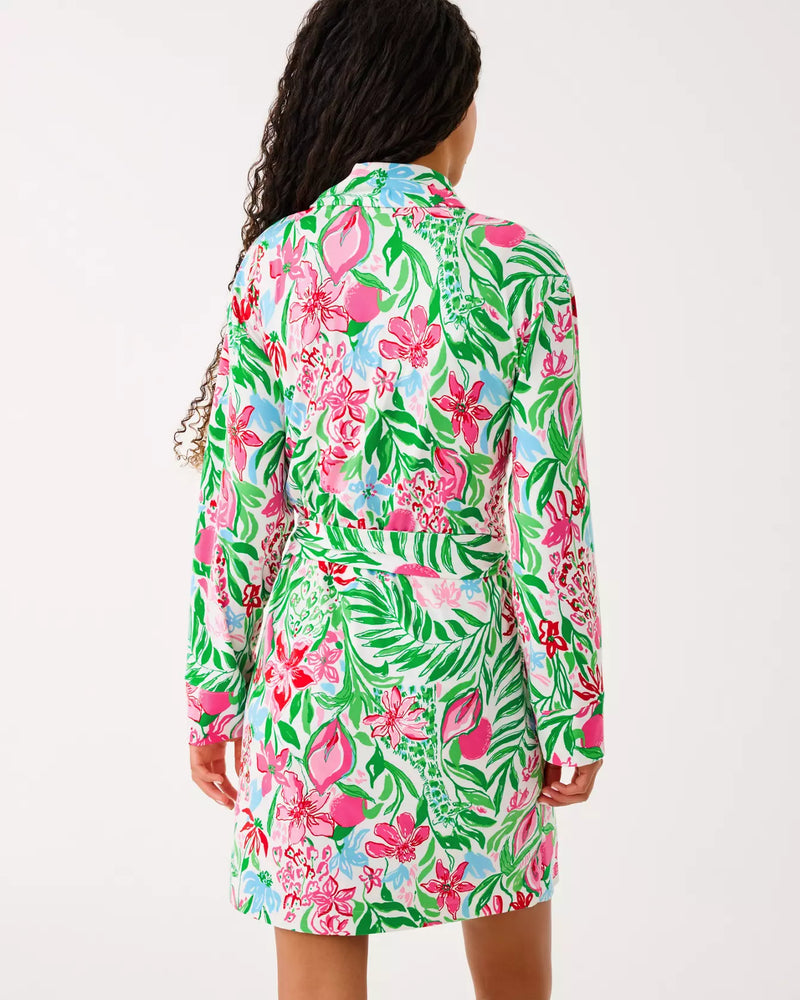JANINE PJ ROBE MULTI GLOWING GARDENS