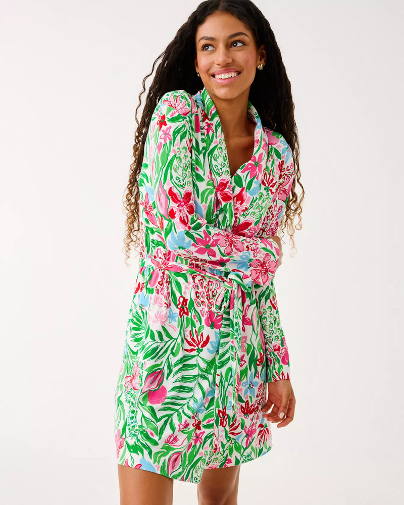 JANINE PJ ROBE MULTI GLOWING GARDENS