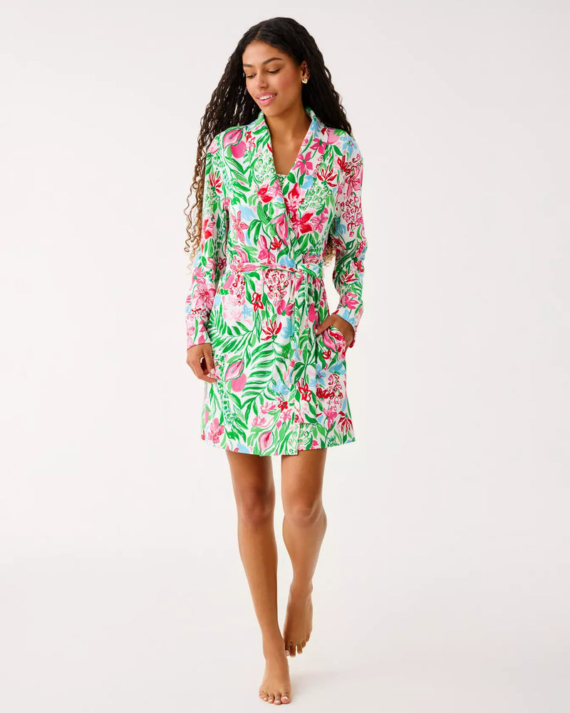 JANINE PJ ROBE MULTI GLOWING GARDENS