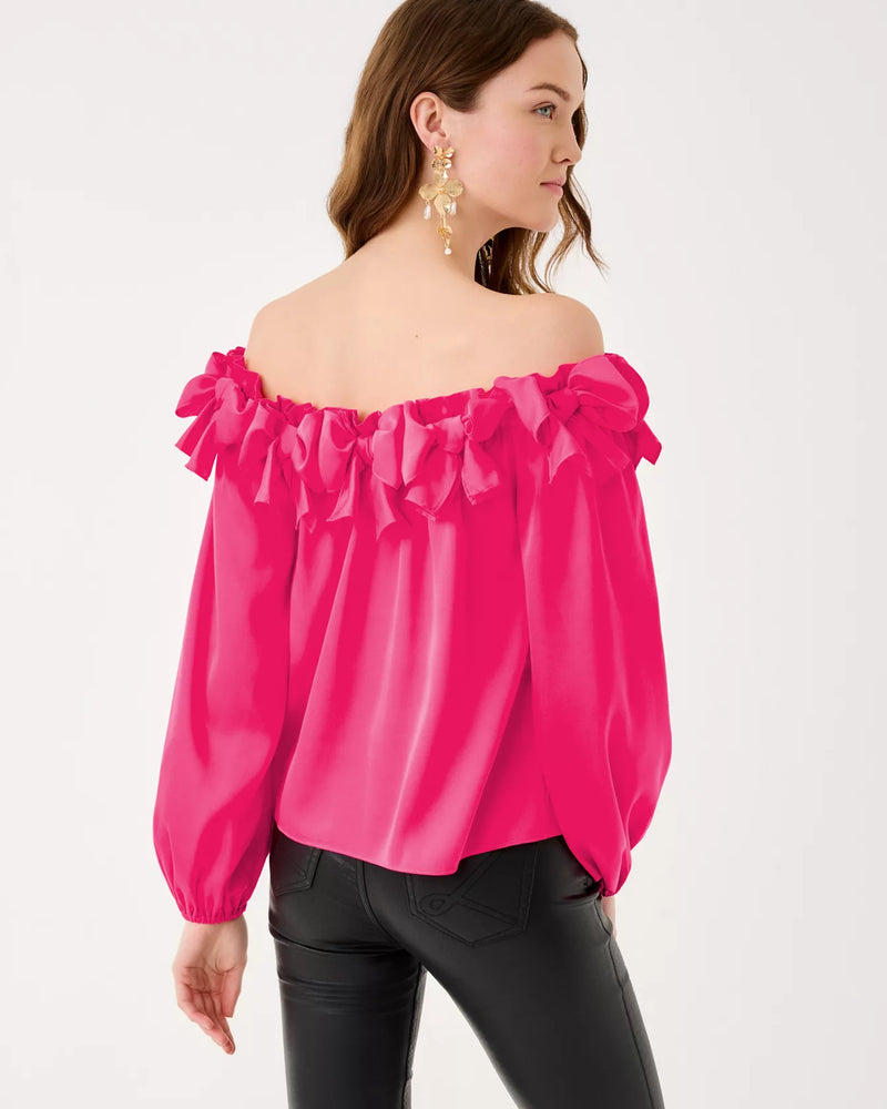 ANALEA OFF THE SHOULDER TOP SUN SHELL PINK