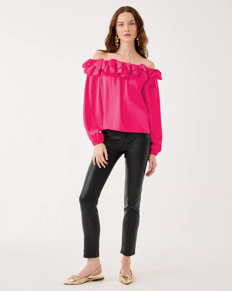 ANALEA OFF THE SHOULDER TOP SUN SHELL PINK