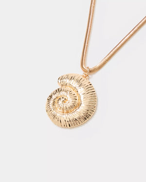 BAREFOOT BEACHCOMBER PENDANT GOLD METALLIC